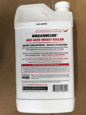honey bee safe herbicide Organocide Bee Safe Insect Killer Concentrate 32oz